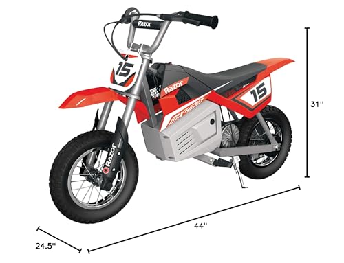 Kids Electric Motocross Bike, 14 Mph, Ages 8+, Red M6274