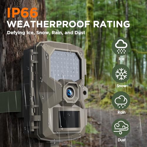 4K 48MP Trail Camera with Night Vision and Motion Activation V2000