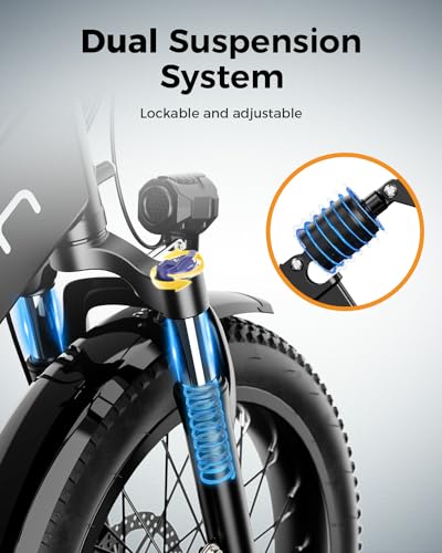 Folding Electric Bike for Adults, 1200W Peak Motor, 28MPH Max Speed, 48V 10AH Removable Battery, 20" Fat Tire M14323