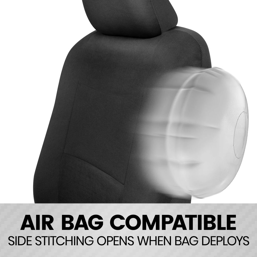 Car Seat Covers Front Set in Black, Easy to Install for Cars Trucks Van SUV Z81913