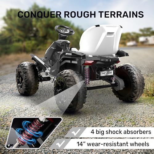 24V 4x4 Ride On Toy for Big Kids, 4x200W Motors, 5MPH, Parent Remote, Wide Seat, Green X884766