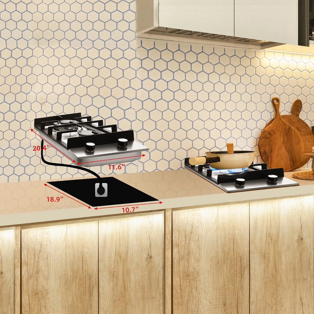 12 inch Gas Cooktop Stainless Steel NG/LPG Built-in A1442