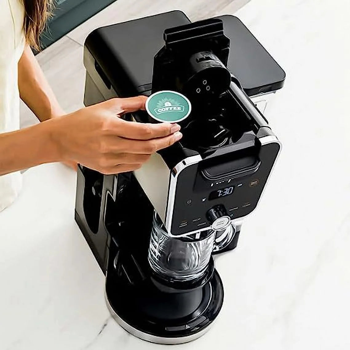 Open Box DualBrew System 14-Cup Coffee Maker 4 Brew Styles - Black E347217