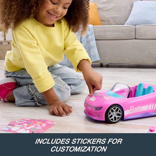 Remote-Control Pink Convertible Toy Car for Dolls R7242