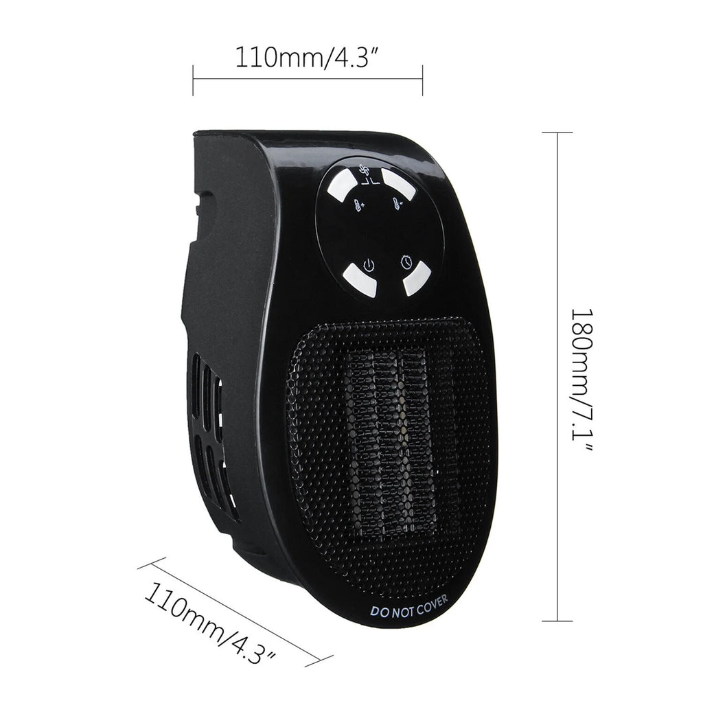 500W indoor portable heater with adjustable thermostat timer Q84298