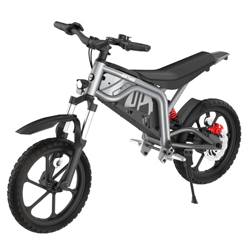 Gotrax Astra Electric Dirt Bike, 16" Pneumatic Tires, Max 16 Mile and 15.5Mph Speed Power by 300W Brushless Motor, Dual Suspension & Disc Brake, Electric Dirt Motorcycle for 8+ Years Old, Black