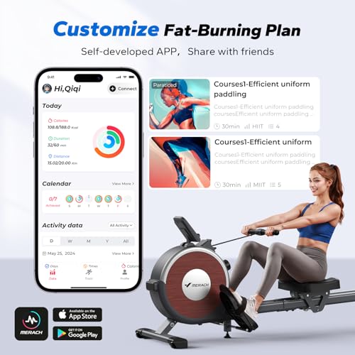Magnetic Rowing Machine for Home, 16 Levels, Quiet Resistance, 350lbs Capacity Z5255