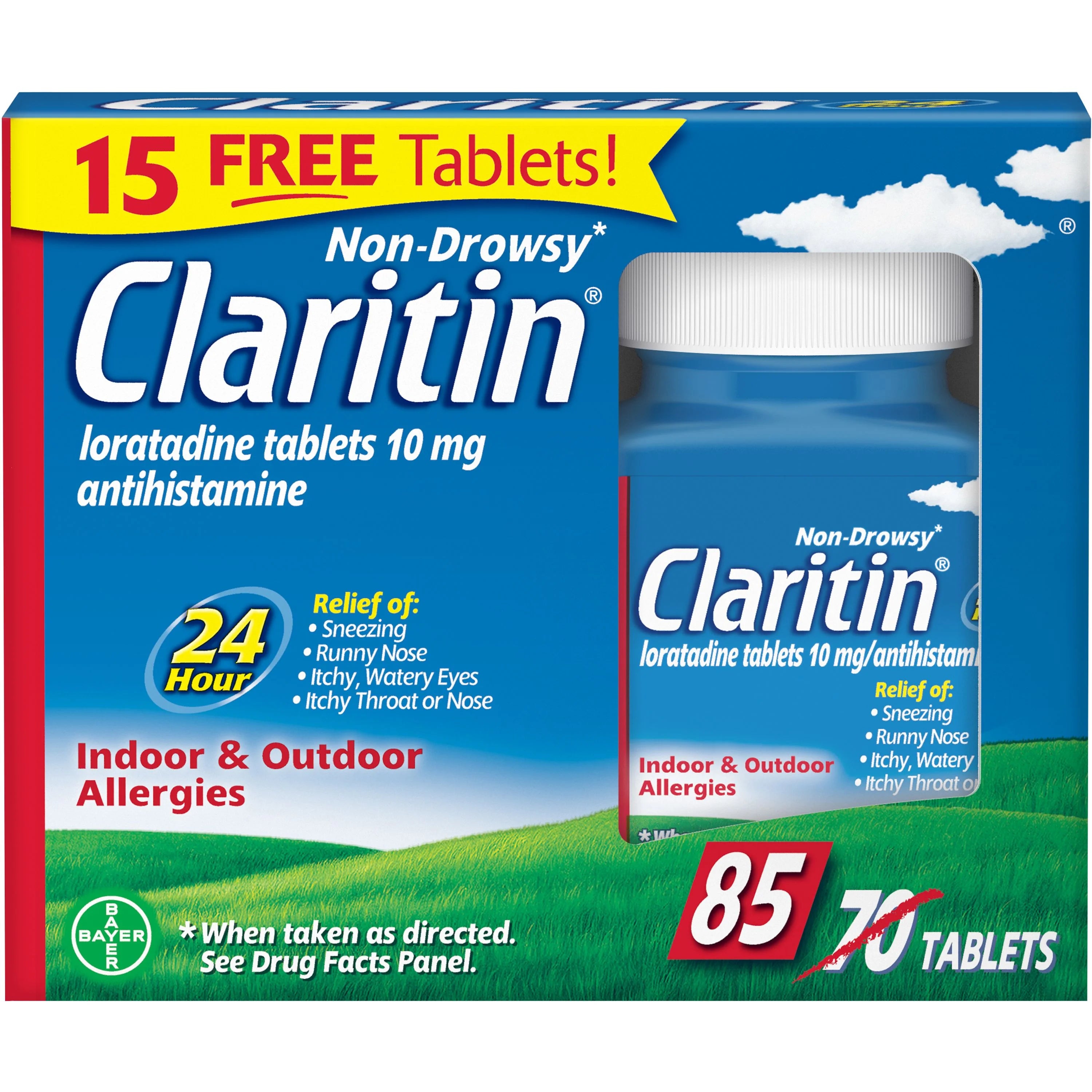Non-Drowsy Allergy Relief Tablets, 10 mg, 85 Count D827720