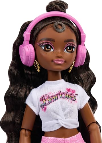 Renee Posable Roller Skating Fashion Doll with Black Hair and Accessories E10644