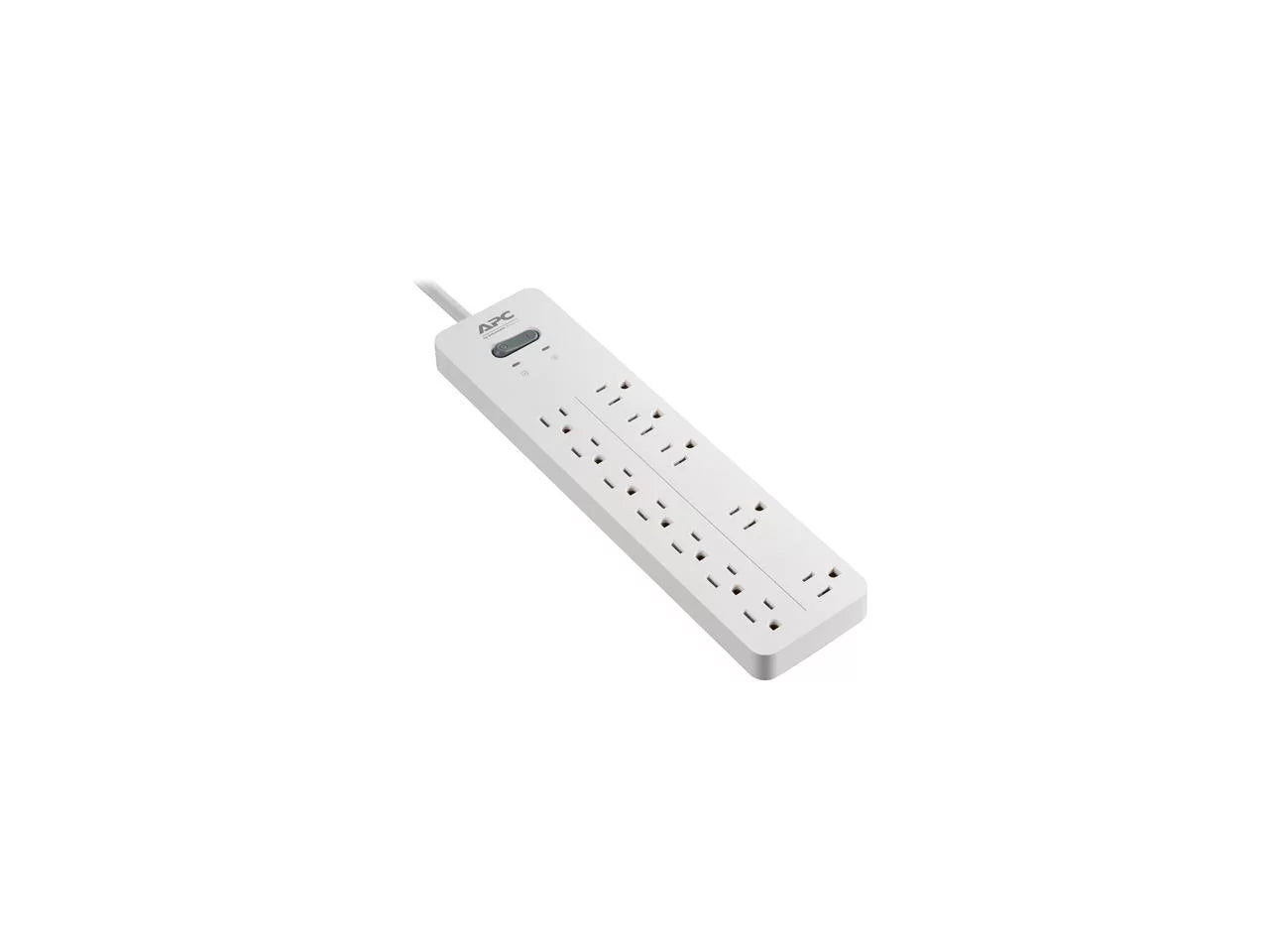 12-Outlet Surge Protector for Home Office, White M215706