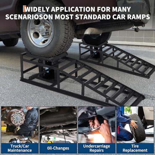 Hydraulic Car and Truck Service Ramps, 5 Ton Capacity, Adjustable Height M5181