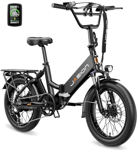 Folding Electric Bike for Adults, 1200W Peak Motor, 28MPH Max Speed, 48V 10AH Removable Battery, 20" Fat Tire M14323
