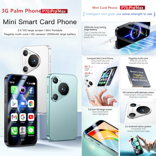3G Mini Smartphone 3.0 Inch WiFi GPS Quad Core Android 8.1 Cell Phone Dual Sim HD Camera J113