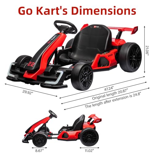 Kids Electric Drift Go Kart with Adjustable Seat F954214