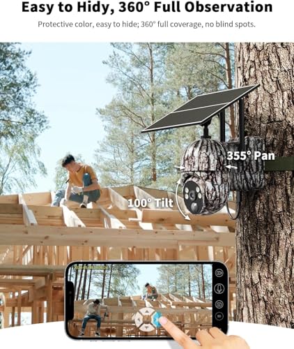 Cellular Trail Camera 4G LTE with Solar Panel, 2K Night Vision E959291