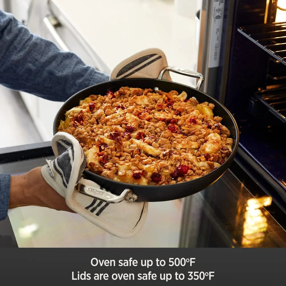 Hard Anodized Nonstick Sauteuse with Glass Lid, 4 Quart N65441