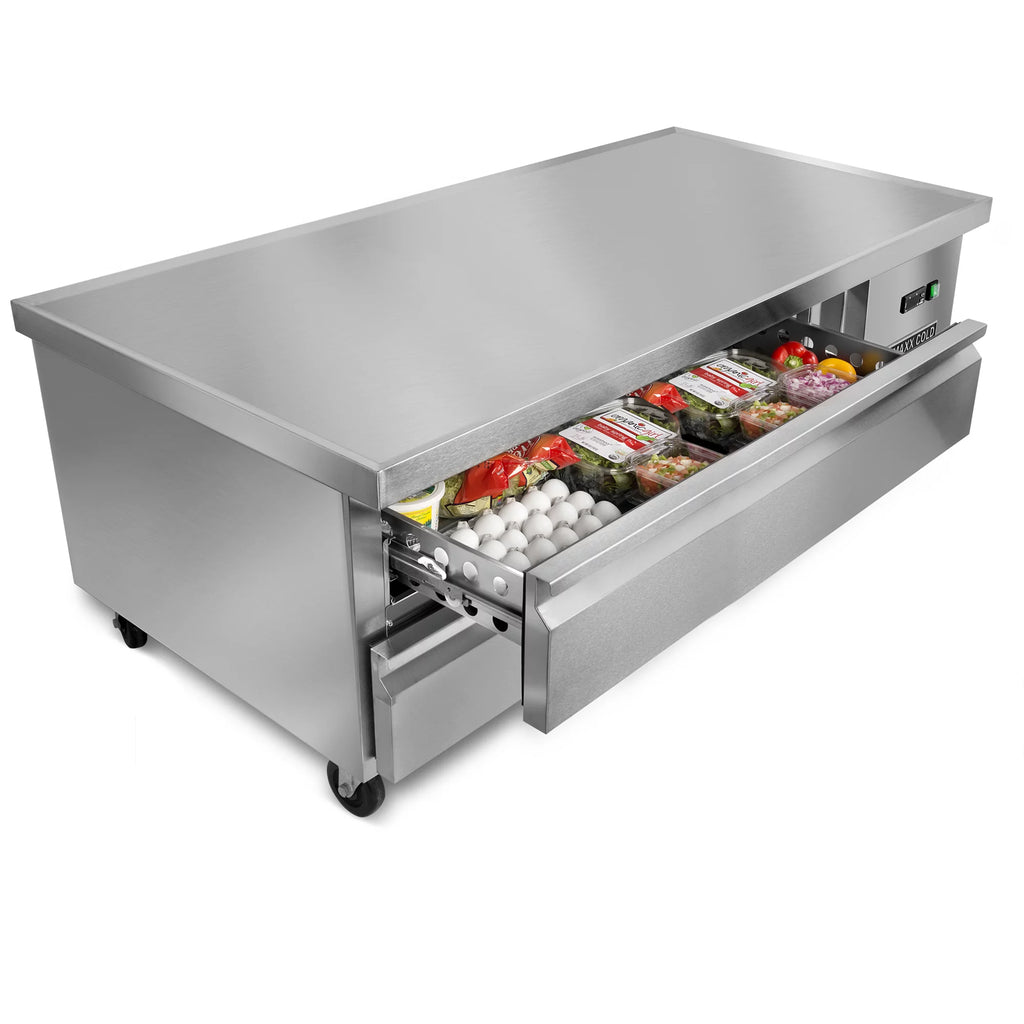 Two-Drawer Refrigerated Chef Base, 62"W, Stainless Steel M6885