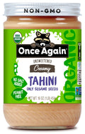 Once Again Organic Unsweetened Tahini Creamy Sesame Seed -- 16 oz Pack of 4