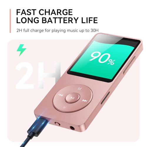 MP3 Player with Bluetooth 5.3, 1.8 Inch Screen, FM Radio, Voice Recorder O744186