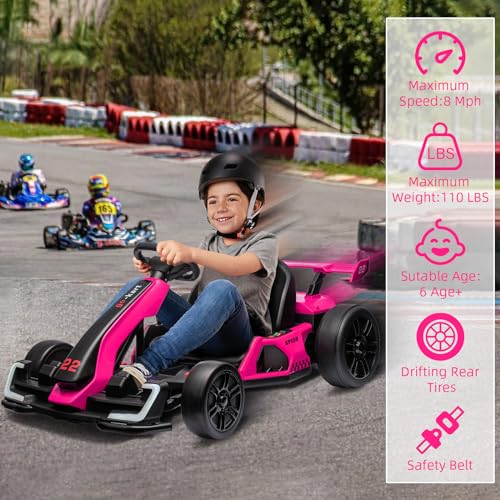 Kids Electric Drift Go Kart with Adjustable Seat F954214