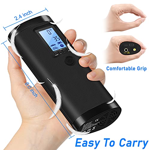 Mini Bike Tire Pump - 120PSI Portable Electric Bicycle Pump with Type-C Rechargeable Battery I70580