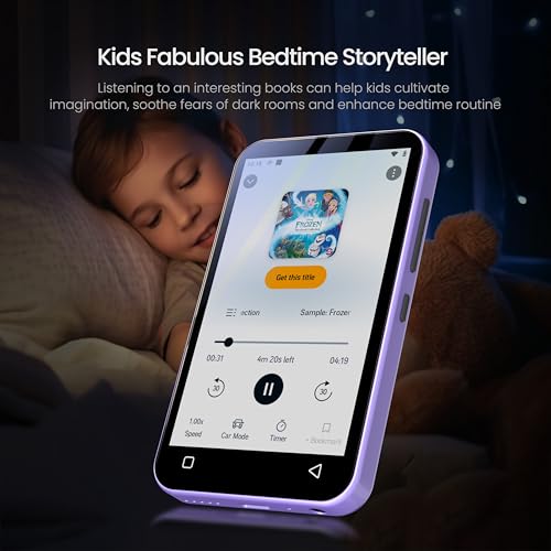 80GB Kids MP3 Player with Bluetooth, Parental Controls, WiFi, 4" Screen (Pink) X22066