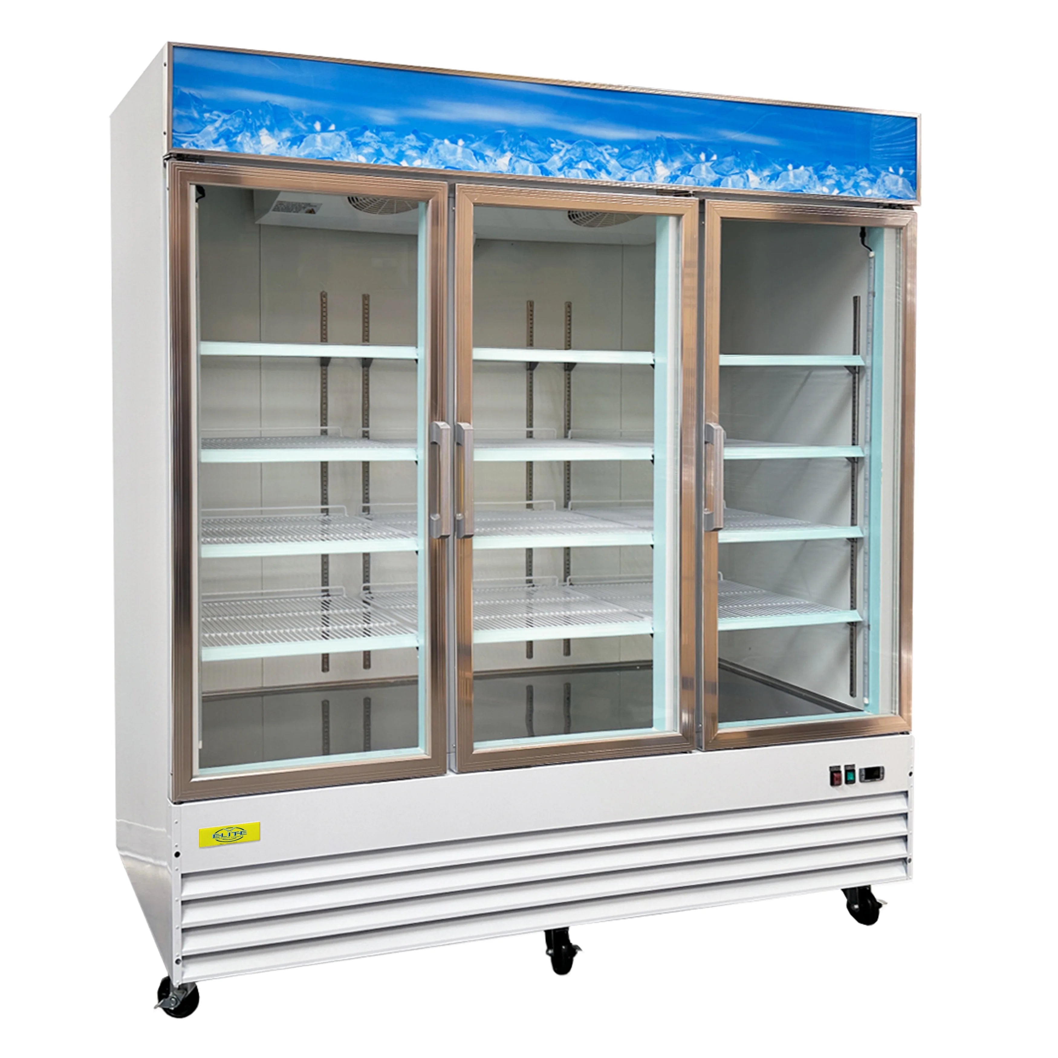 Three Glass Door Merchandiser Cooler Commercial Refrigerator, 53 Cu. ft. O498