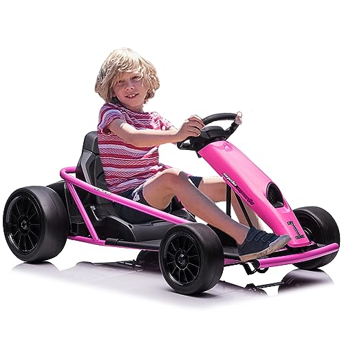 Electric Drift Kart for Kids, 24V Ride On Toy with 2×300W Motors Z27187