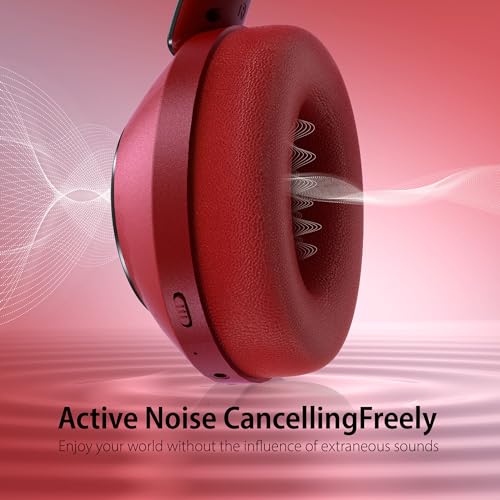 Wireless Over Ear Headphones with Active Noise Cancelling and Microphone T4812