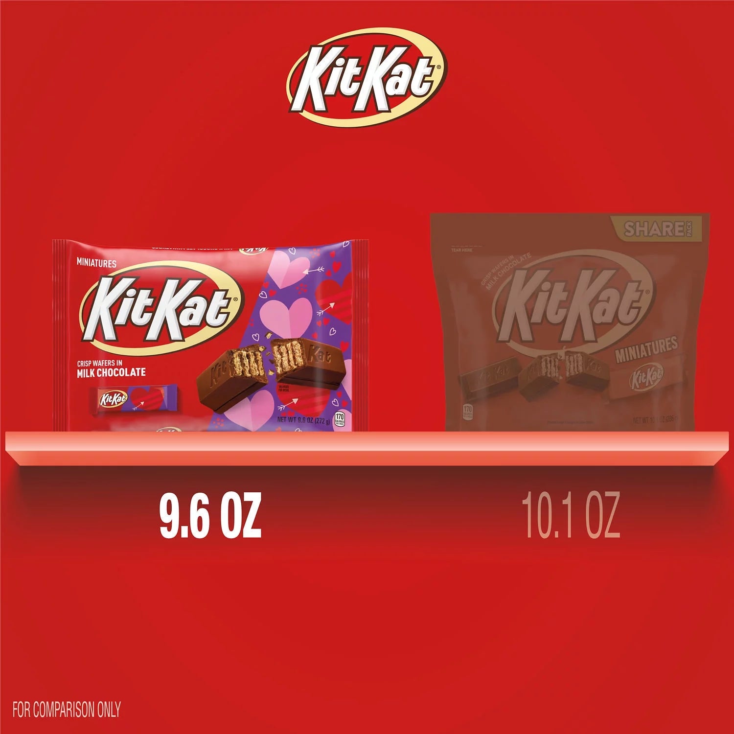 Milk Chocolate Wafer Valentine's Day Candy, 9.6 oz Bag H6071
