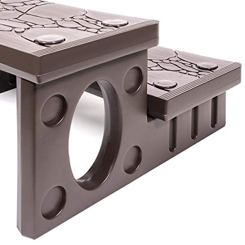 2-Step Spa Hot Tub Pool RV Deck Steps, Lightweight Sided Step K61240