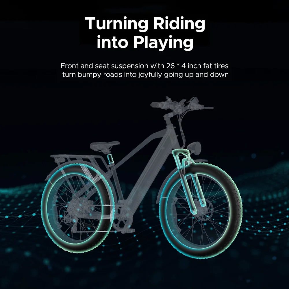 All-Terrain Electric Bike with Dual Suspension E15747