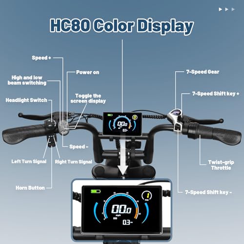 Electric Bike for Adults, 16" Fat Tire, 500W Motor, 20MPH W5814