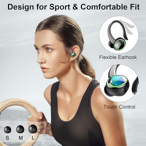 Wireless Earbuds Bluetooth 5.4 with Noise Cancelling Mic, IP7 Waterproof for Running R64733