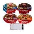 Hormel Compleats Variety 4 pack, 1 Chicken Alfredo, 1-Tender Beef, 1 Chicken Noodle, 1-Meatloaf with Magnetic Pad