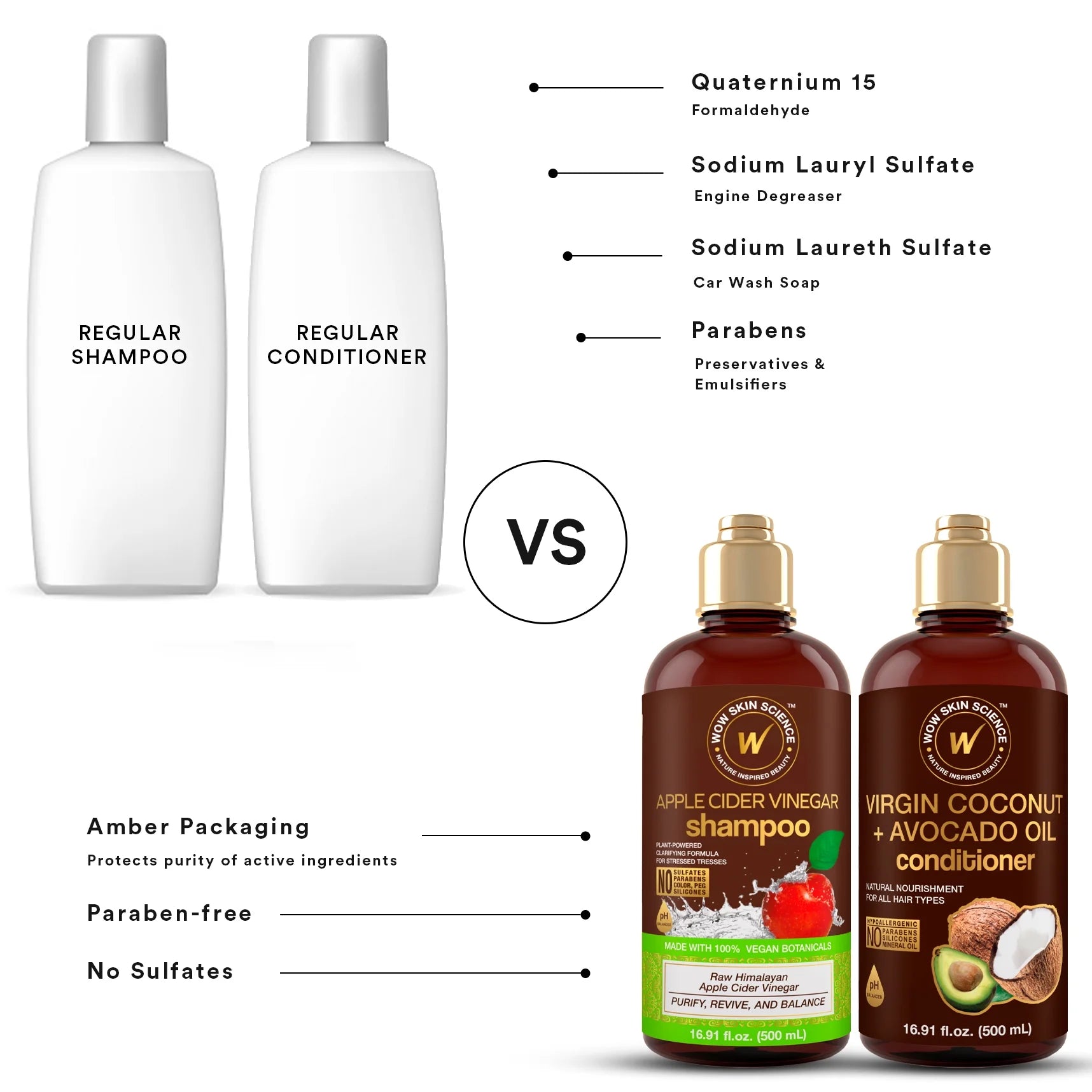 Apple Cider Vinegar Shampoo & Coconut Avocado Conditioner Duo 16.9 oz W92022