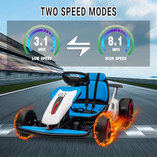 Kids Go Kart, 24V Electric Drift Car, 2-Speed Ride On Toy for Boys Girls 6+ V958
