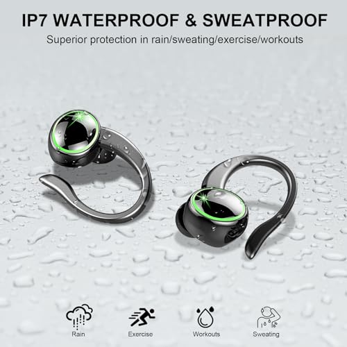 Wireless Earbuds Bluetooth 5.4 with Noise Cancelling Mic, IP7 Waterproof for Running R64733