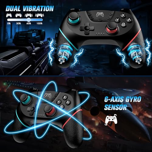 2 Pack Wireless Switch Controllers with Motion Sensor and Vibration L2482