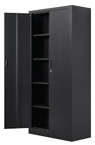 Metal Storage Cabinet with Adjustable Shelves, White M995185