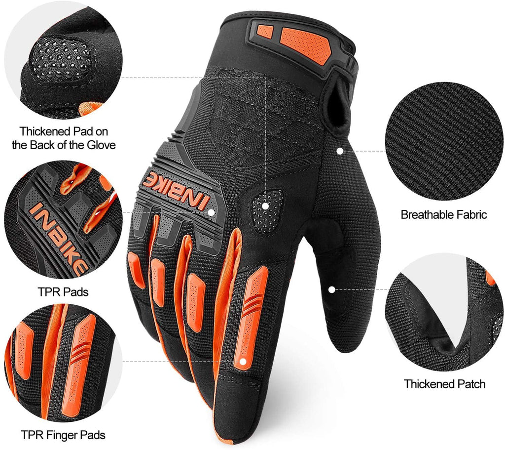 MTB Mountain Bike Gloves Touchscreen with Padded Knuckle Protection P8223