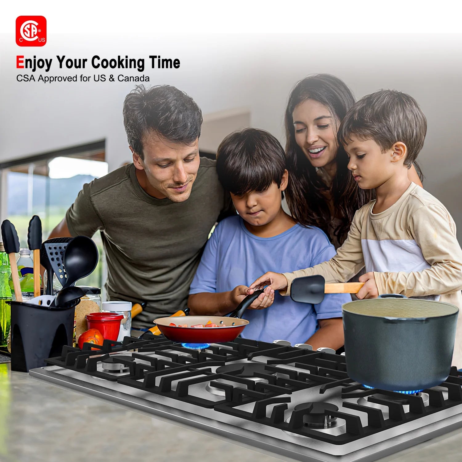 36 in. Convertible Gas Cooktop with 5 Burners V26696