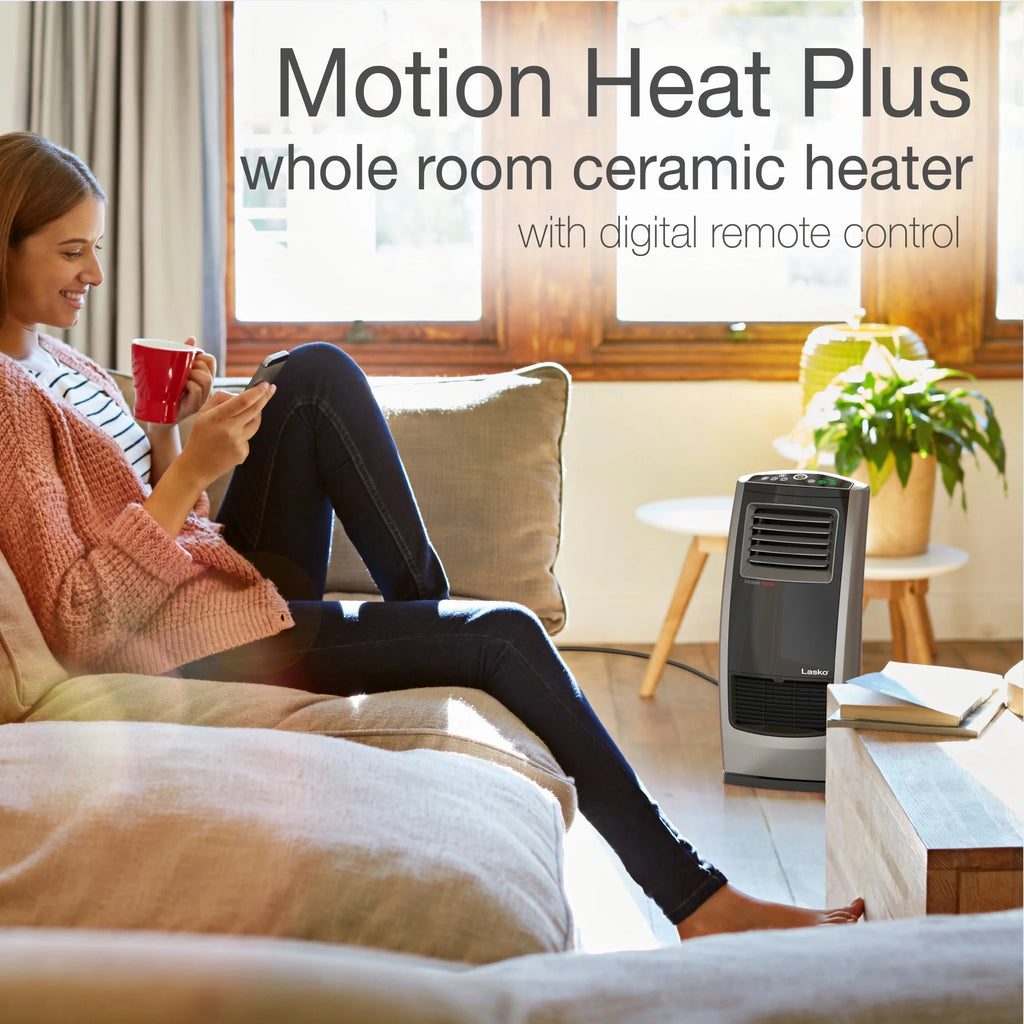 Ceramic Room Heater with Remote, 1500W D804686