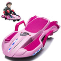 24V Electric Ride On Toy for Kids, Drift Cart with Side Handlebars, LED Lights & Music J79370