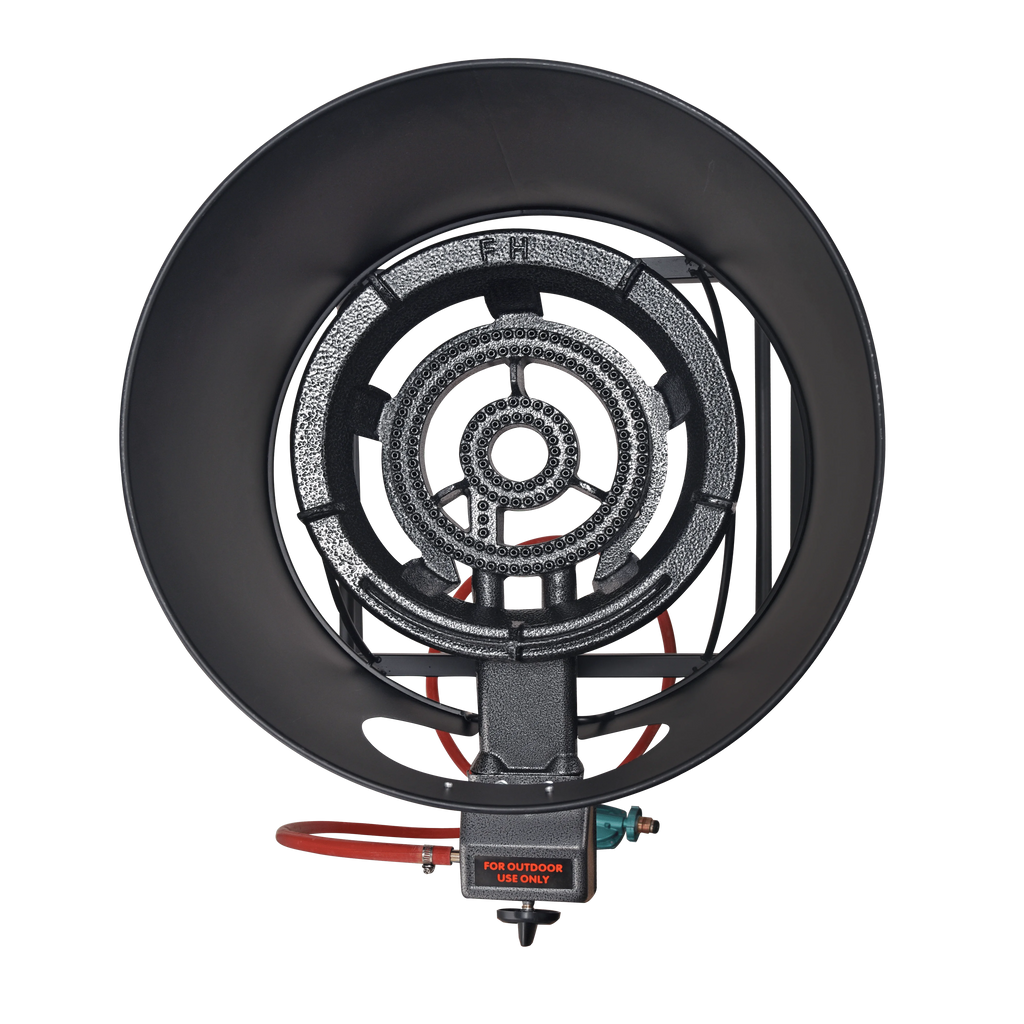 Heavy Duty Stainless Steel Concave Comal Set with Cast Iron Propane Burner Stove Y286300