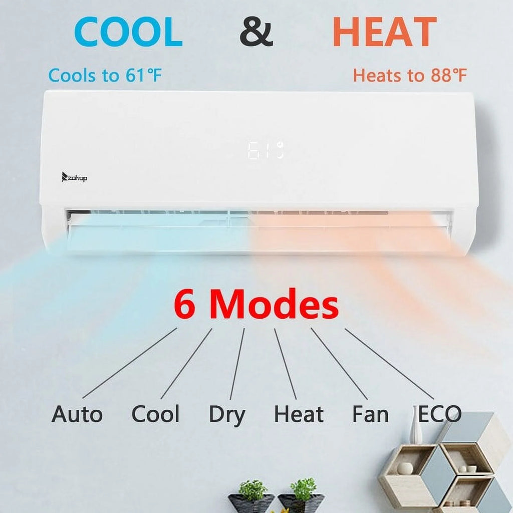 12000 BTU Mini Split Air Conditioner with Heating T1106