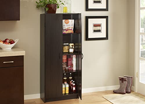Pantry Cabinet with 2 Doors and Adjustable Shelves, White F51204