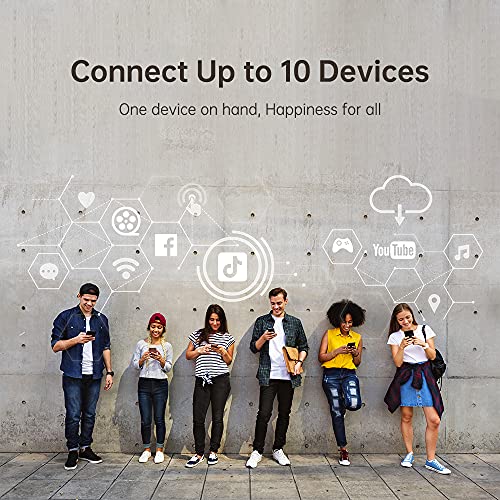 4G LTE Mobile Hotspot, Portable WiFi for Travel in 200+ Countries, No SIM Needed, 10 Devices, 1GB Data 90 Days S5407