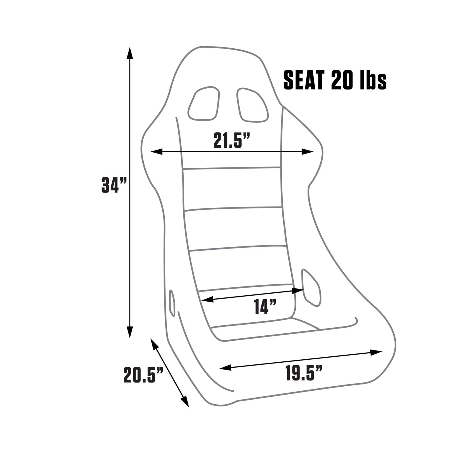 Fixed Back Seat, Grey Vinyl A945946