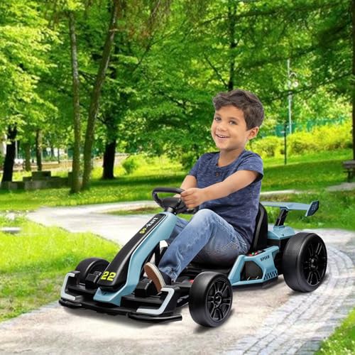 Electric Go Kart for Kids with Drift Function, Adjustable Seat, 8mph Y28704